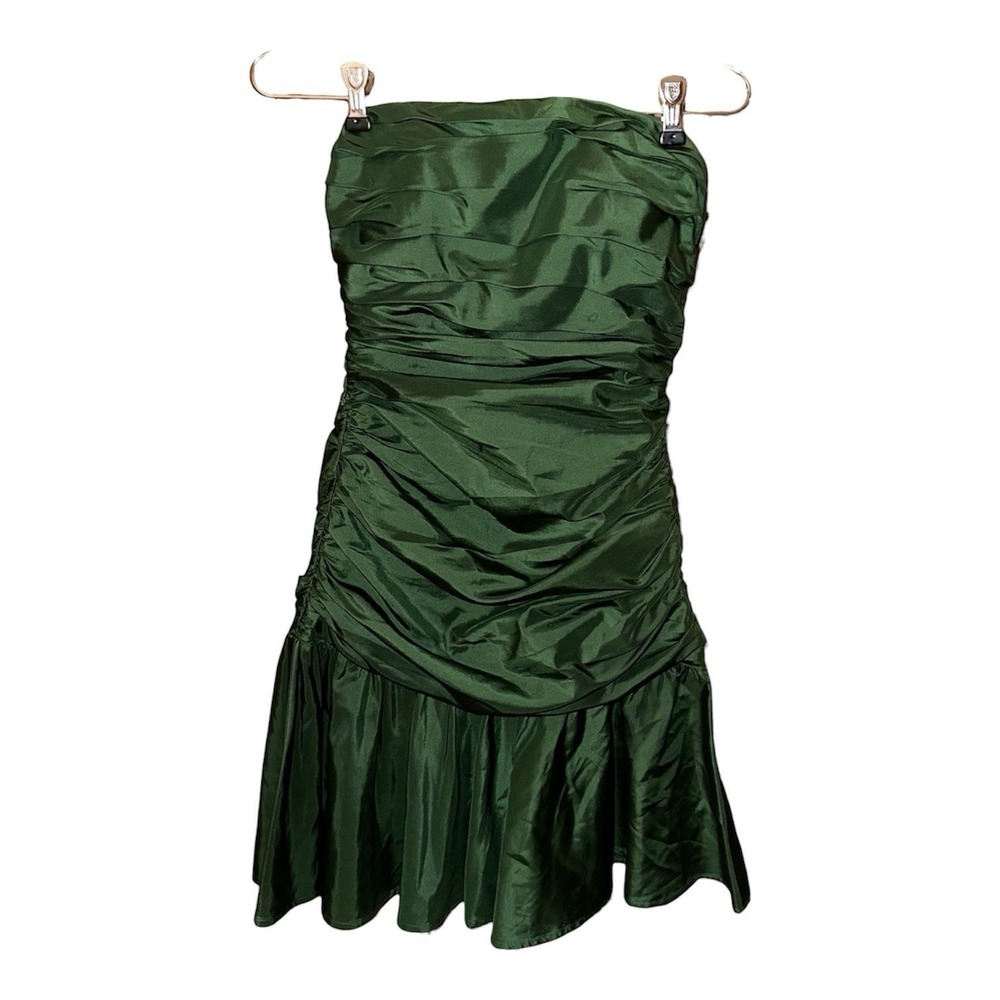 VTG 90s y2k Betsey Johnson Evening Prom Mini Party Dress 2 PROM Ruched